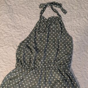 Sage Green One Piece Halter/ Shorts